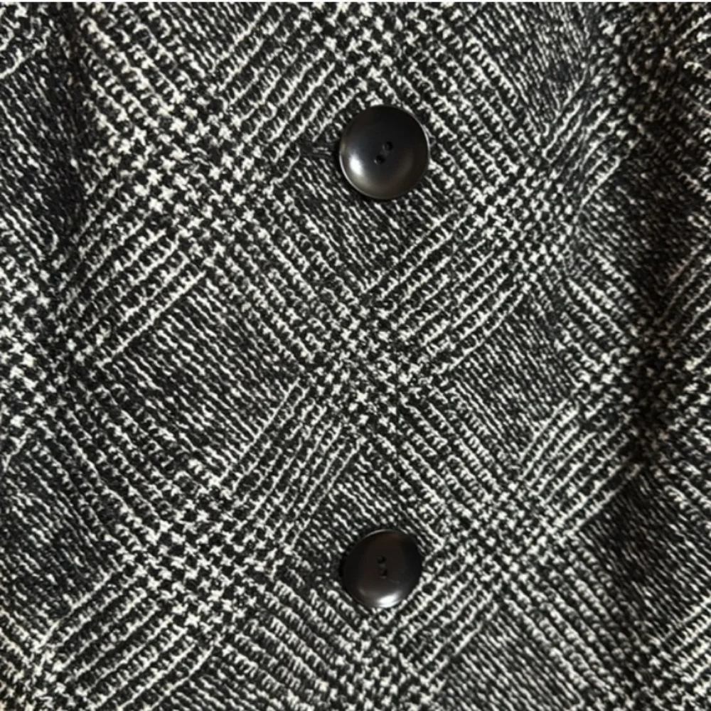 Talbots Black and White Pea Coat Size 10p Wool Blend